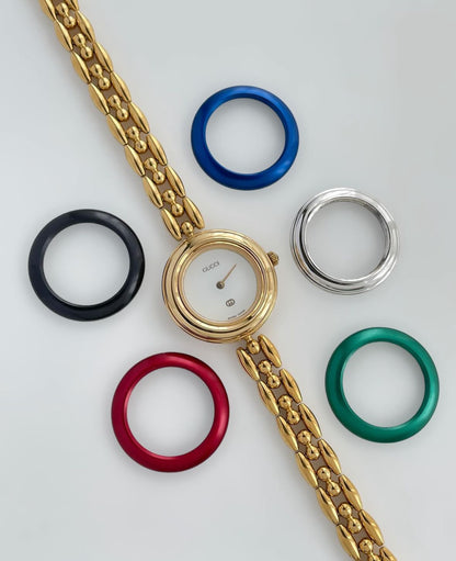 GUCCI interchangeable bezel watch set