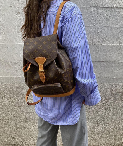 louis vuitton backpack mm size LOUIS VUITTON Montsouris MM backpack – Saucy Vault