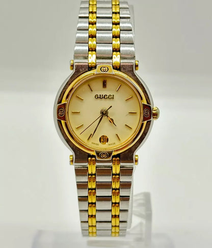 GUCCI 9000L two tone watch