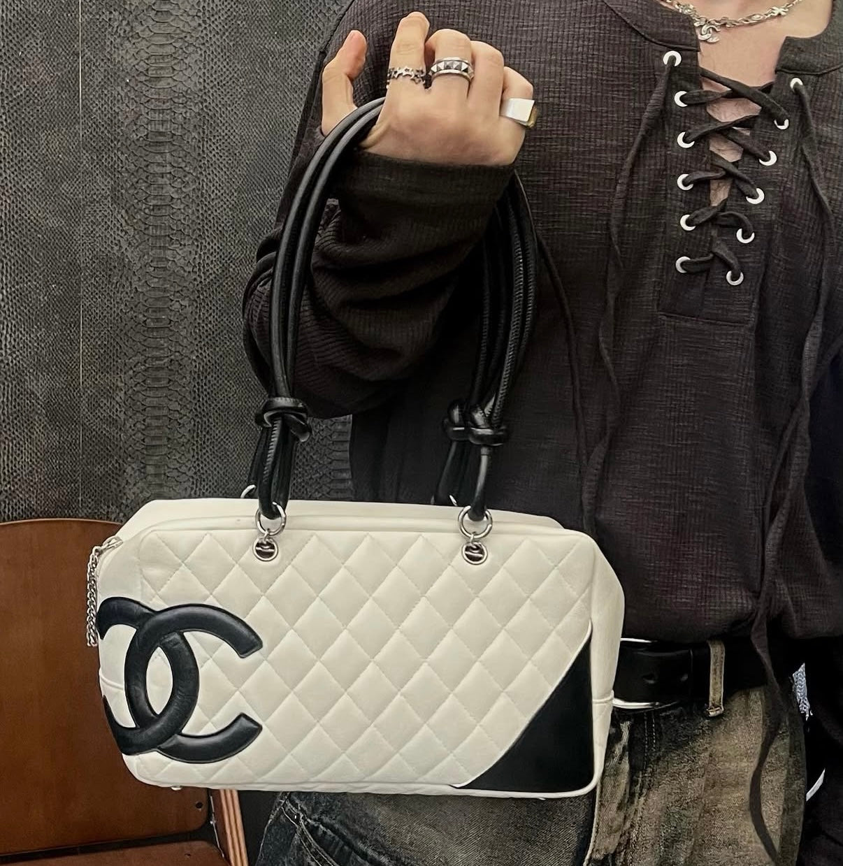CHANEL COCO matelasse cambon line leather shoulder bag