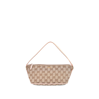 GUCCI monogram canvas boat w pink trim