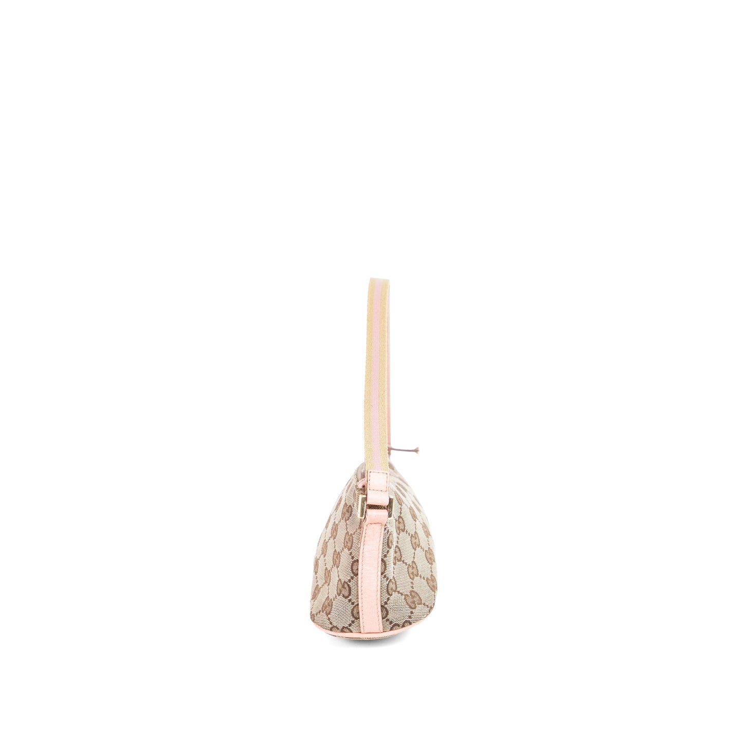 GUCCI monogram canvas boat w pink trim