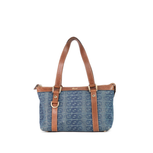 GUCCI denim abbey handbag