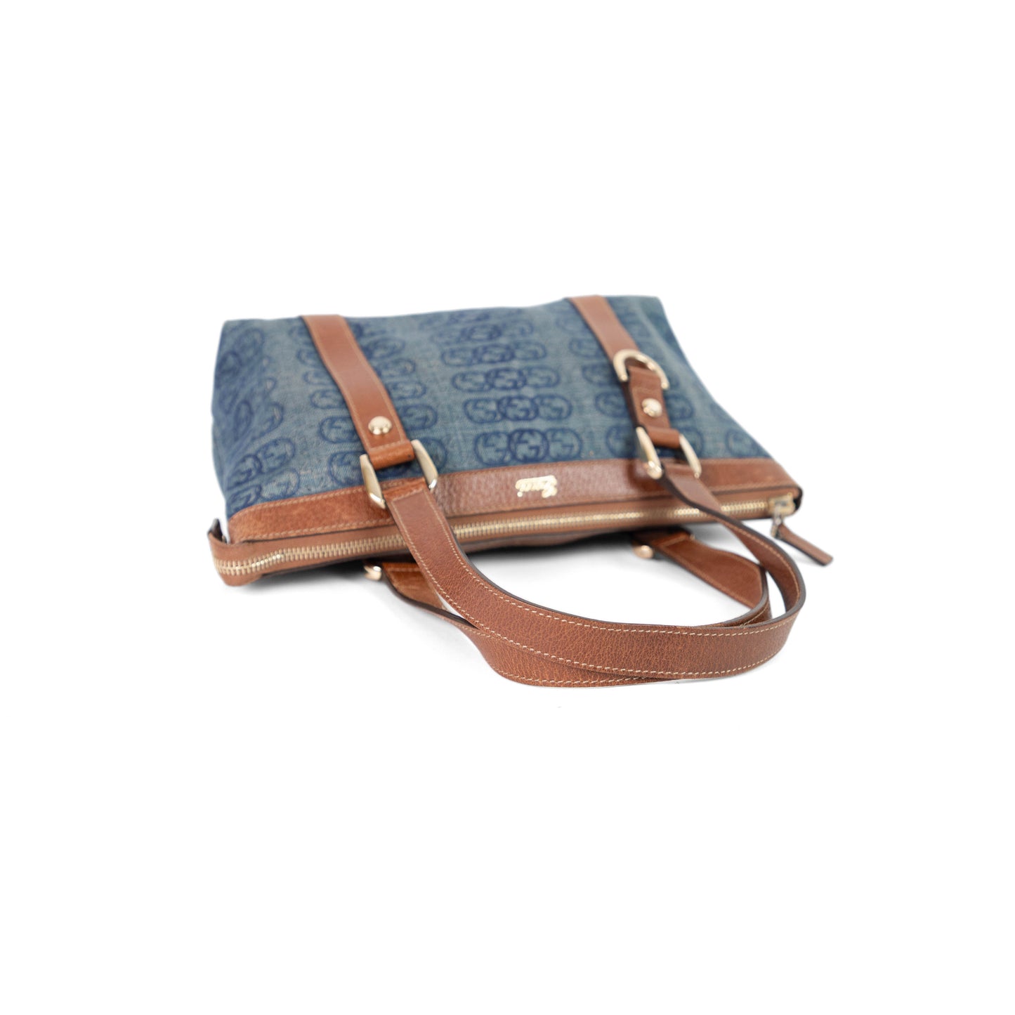 GUCCI denim abbey handbag