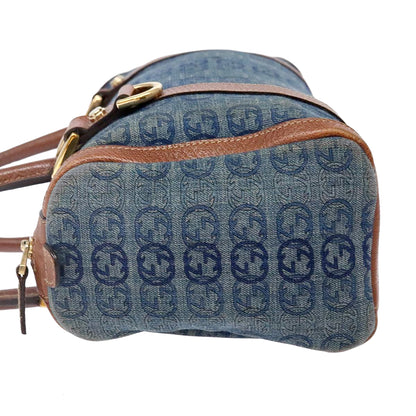 GUCCI denim abbey monogram boston bag
