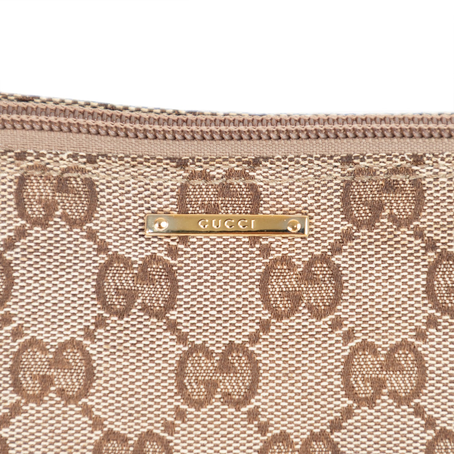 GUCCI monogram canvas boat w pink trim