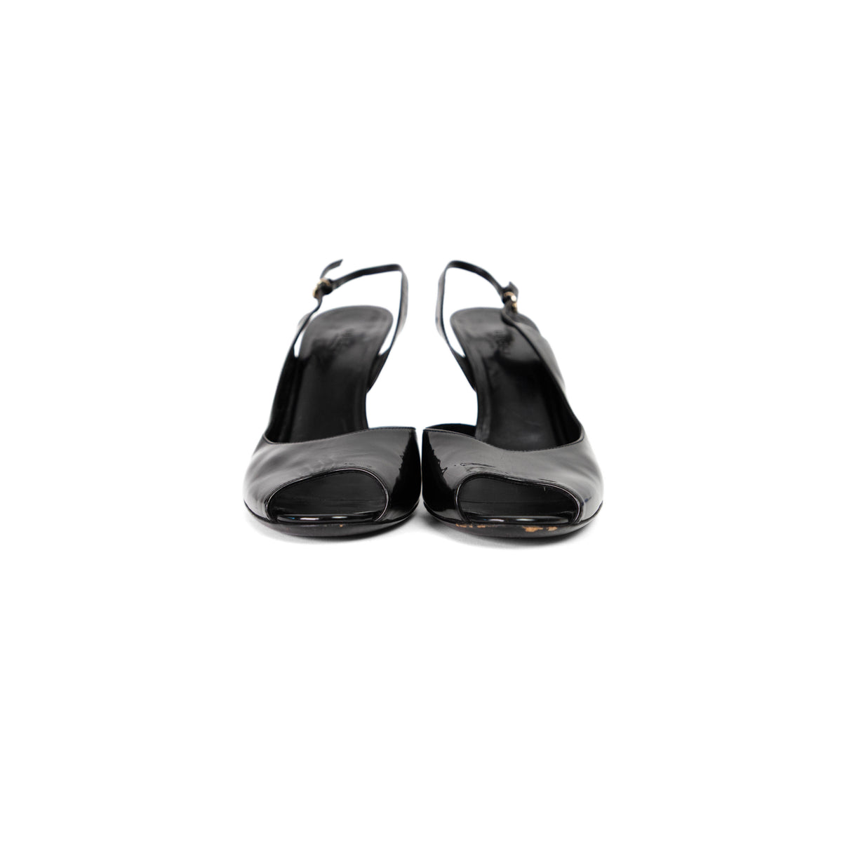 GUCCI vitello vernis wedges sz 38.5