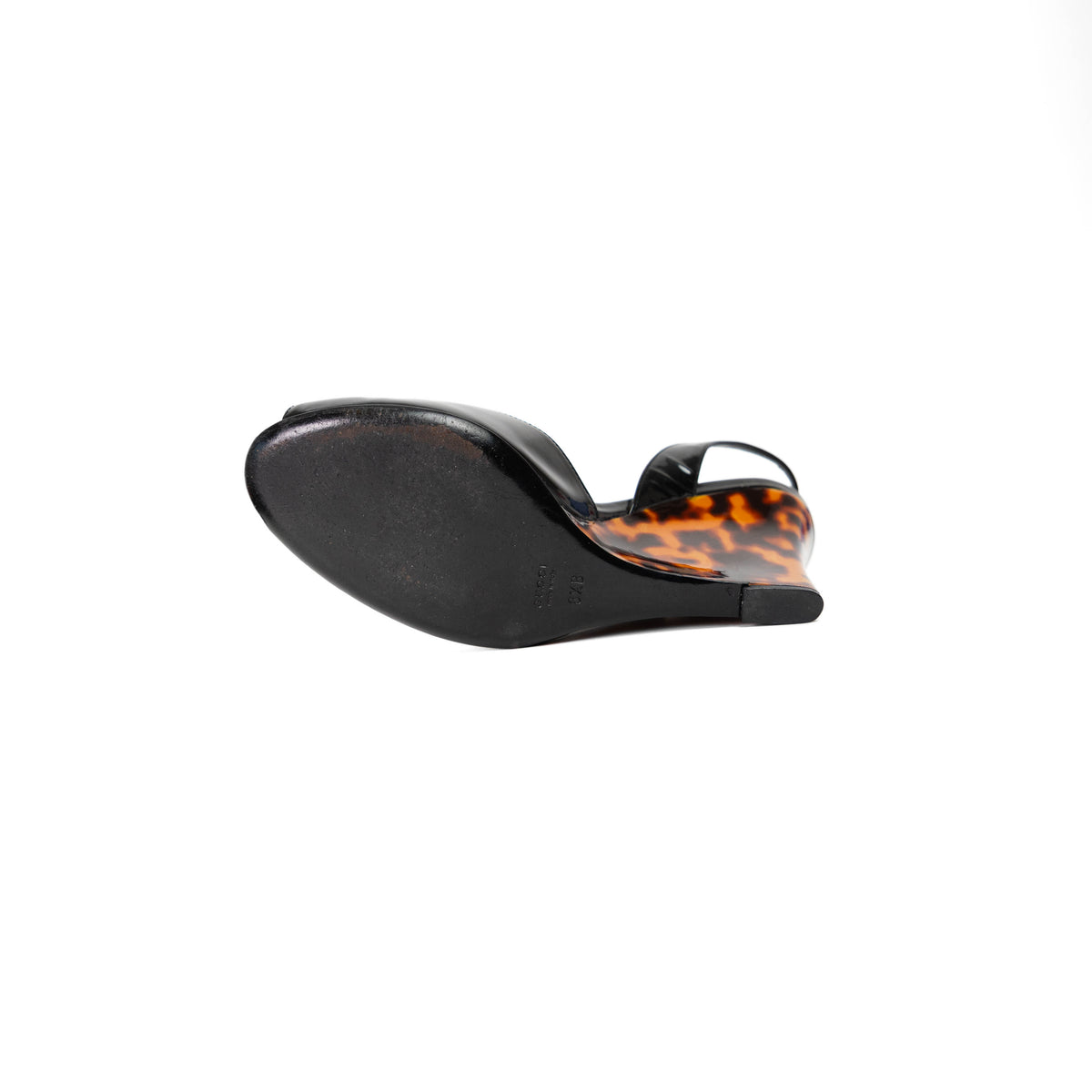 GUCCI vitello vernis wedges sz 38.5