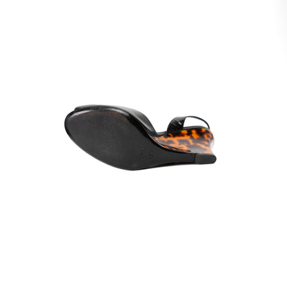 GUCCI vitello vernis wedges sz 38.5