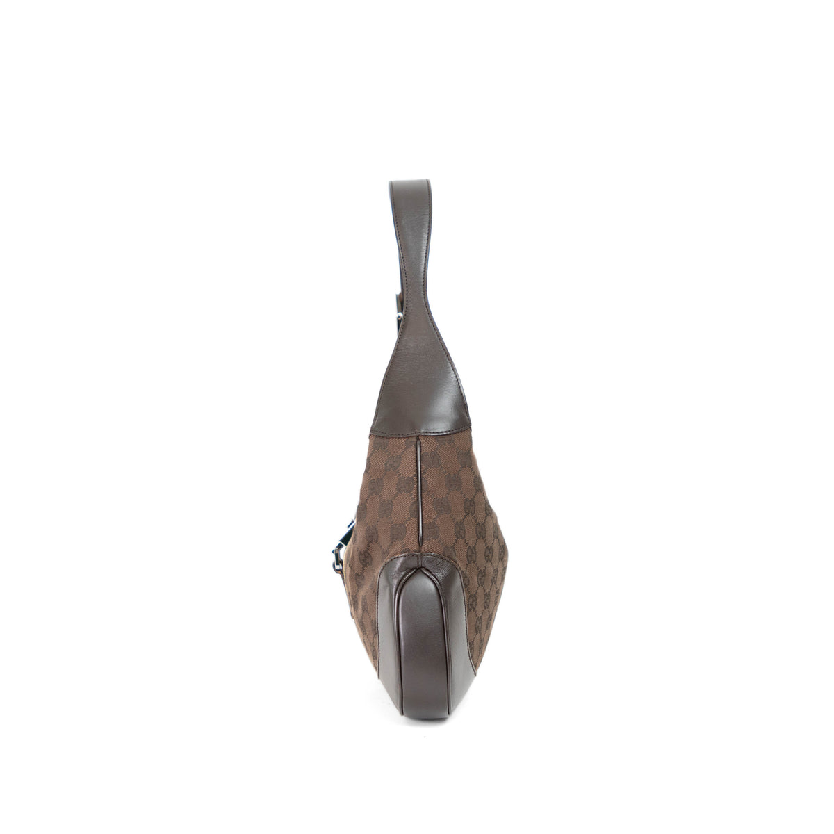 GUCCI Jackie o brown & beige stripe shoulderbag