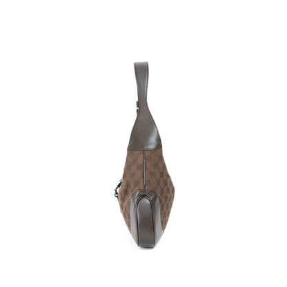 GUCCI Jackie o brown & beige stripe shoulderbag