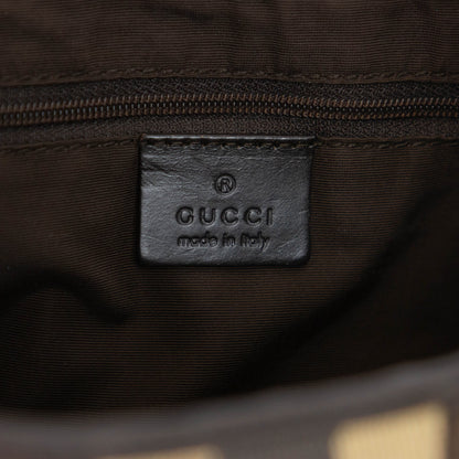 GUCCI Jackie o brown & beige stripe shoulderbag