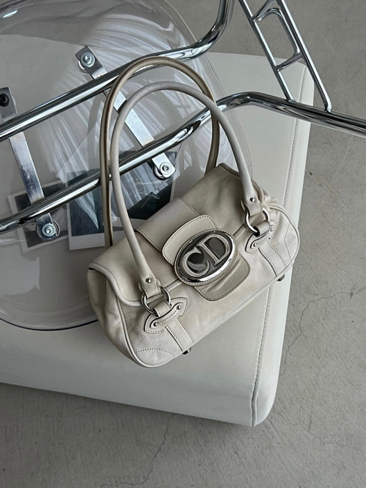 DIOR cream saint germaine leather flap bag