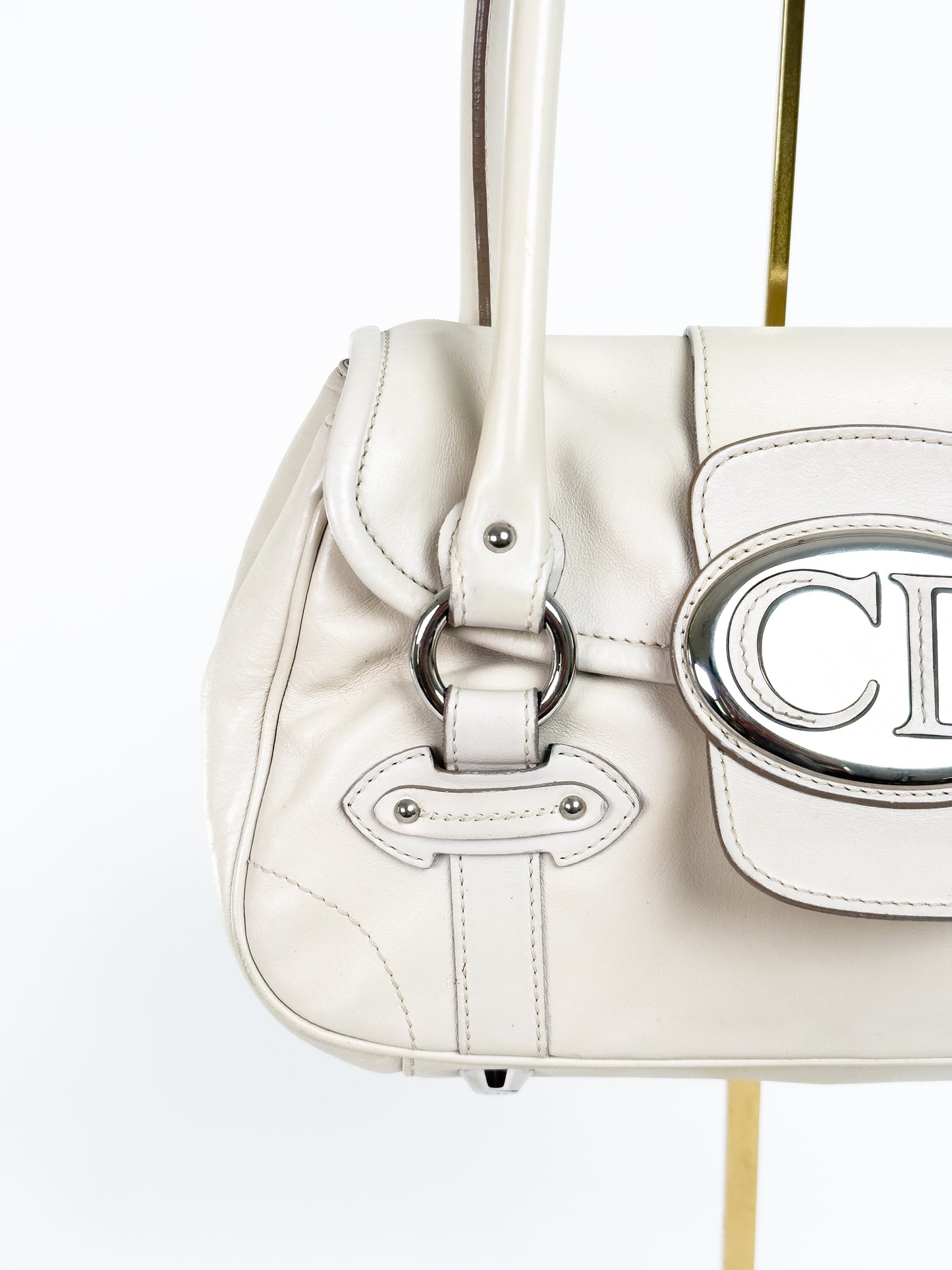 DIOR cream saint germaine leather flap bag