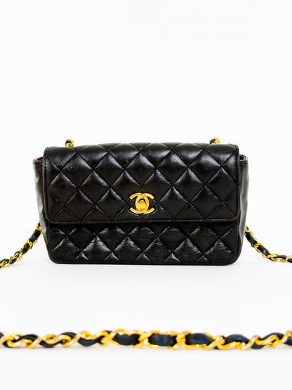 CHANEL mini matelasse shoulderbag