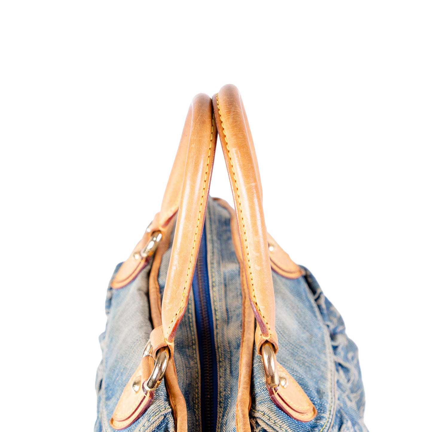 LOUIS VUITTON denim neo cabby mm with shoulder strap