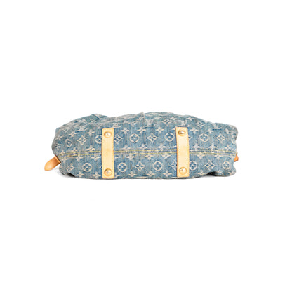 LOUIS VUITTON denim neo cabby mm with shoulder strap