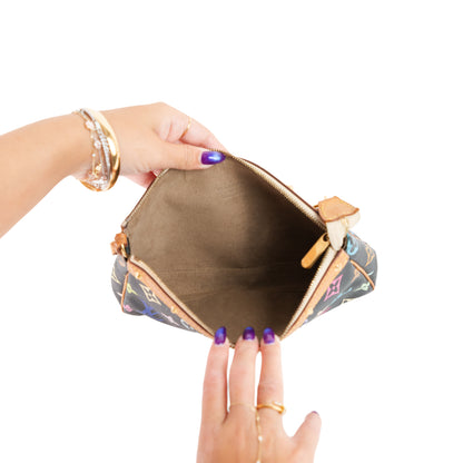 LOUIS VUITTON murakami black pochette