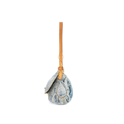 Louis Vuitton denim mini pleaty