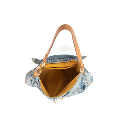 Louis Vuitton denim mini pleaty