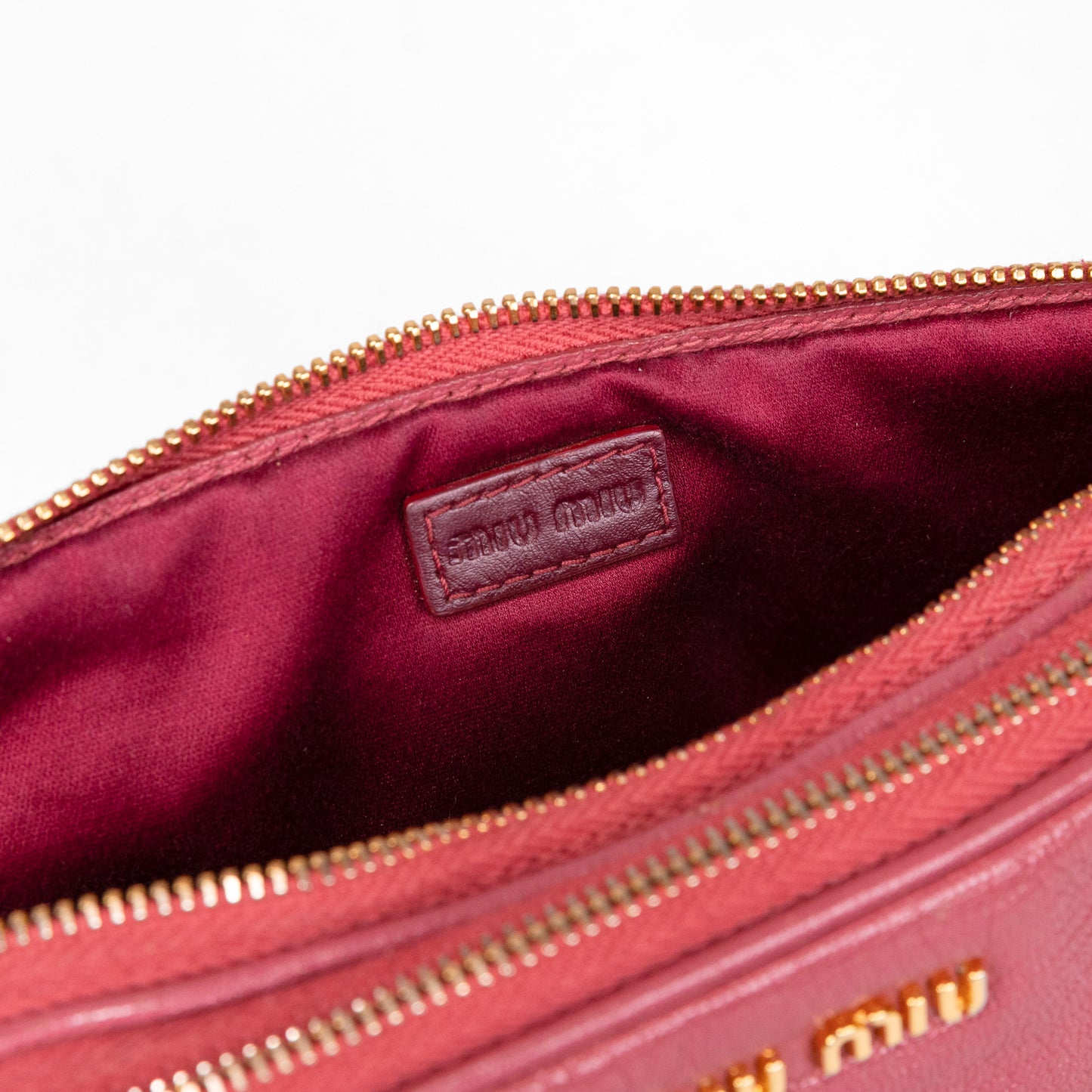 MIU MIU pink matelassé mini handbag