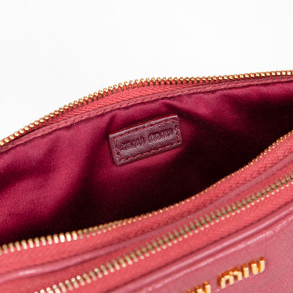 MIU MIU pink matelassé mini handbag