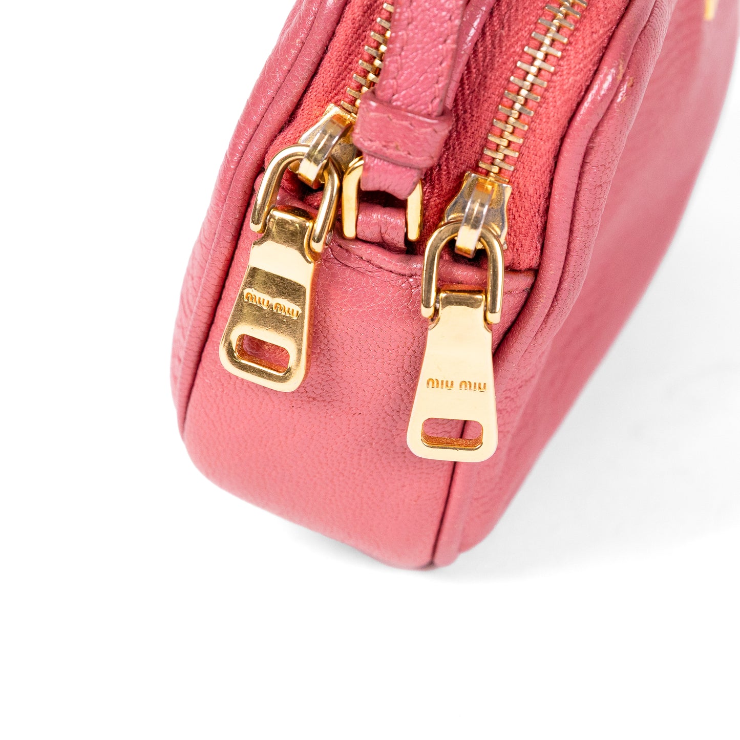 MIU MIU pink matelassé mini handbag