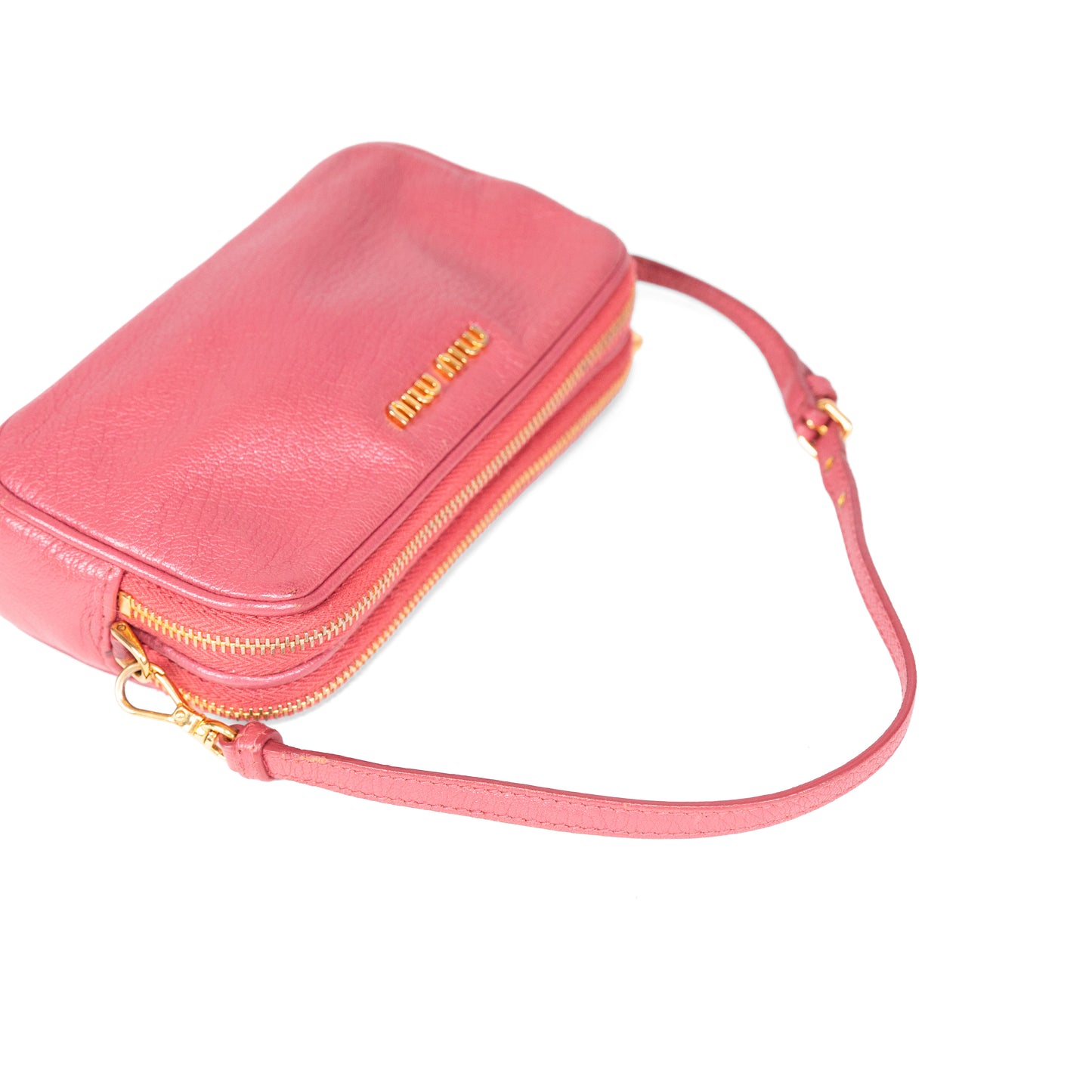 MIU MIU pink matelassé mini handbag