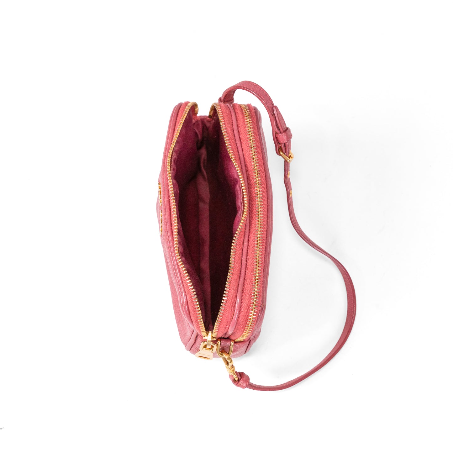 MIU MIU pink matelassé mini handbag