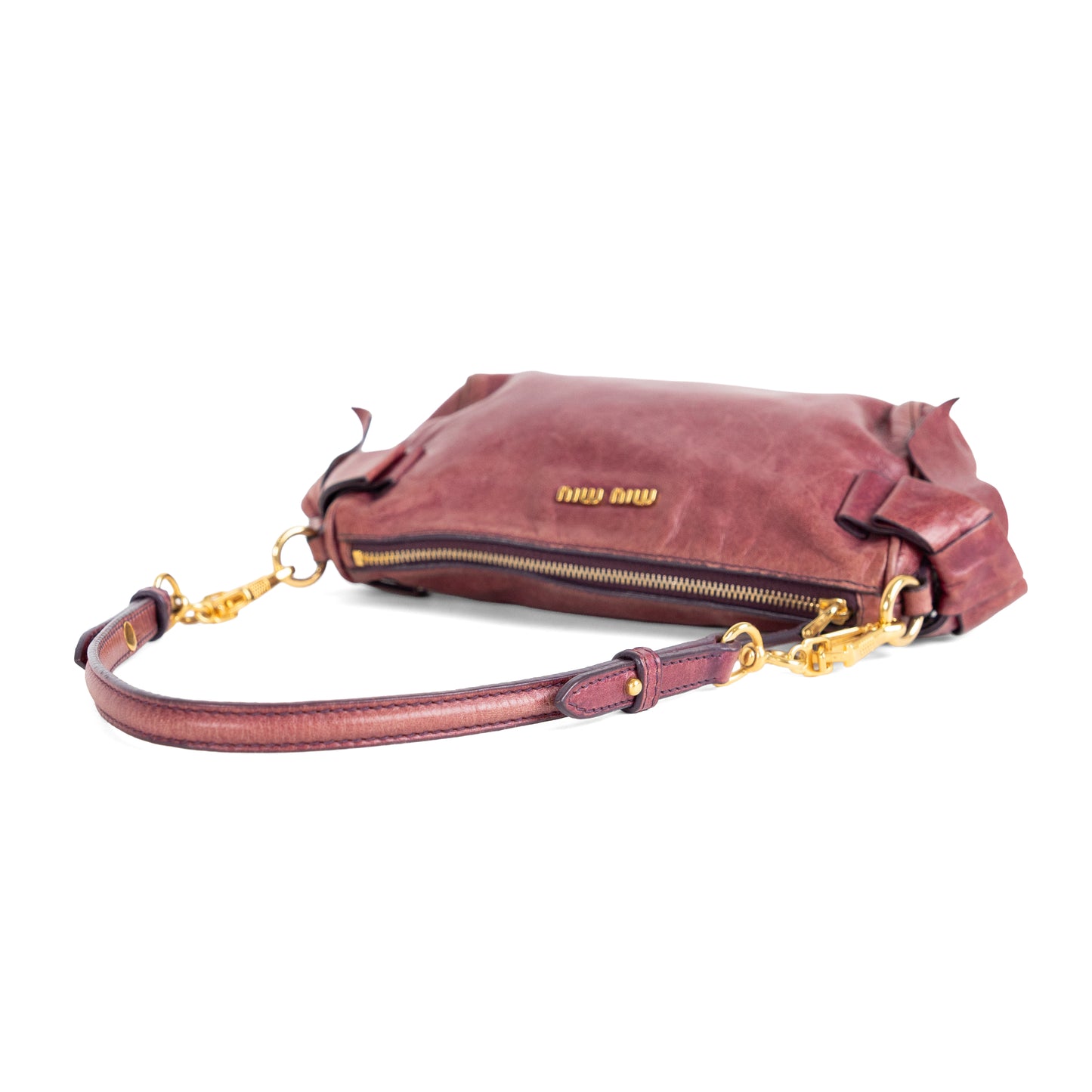 MIU MIU lavender leather shoulder bag