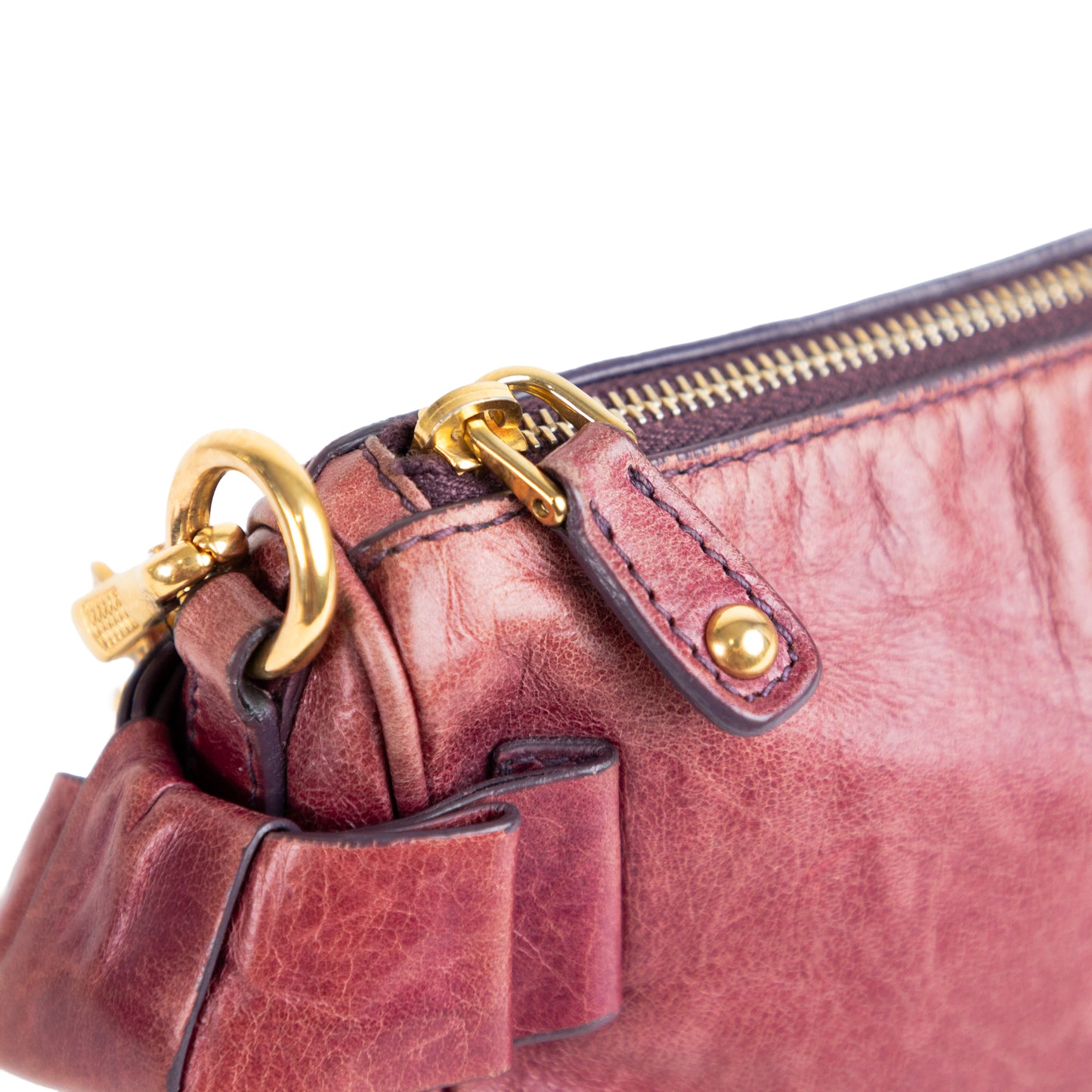 MIU MIU lavender leather shoulder bag