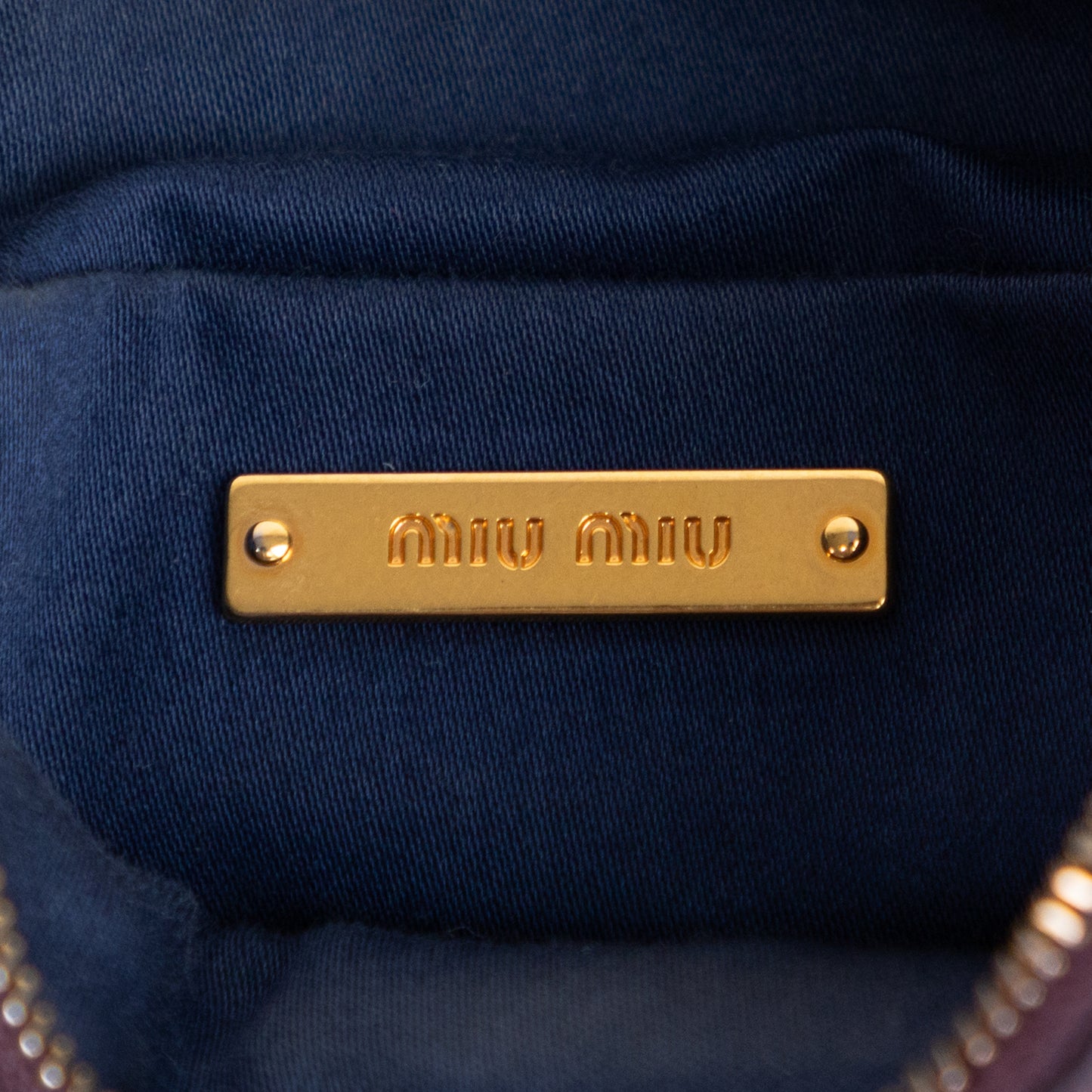 MIU MIU lavender leather shoulder bag