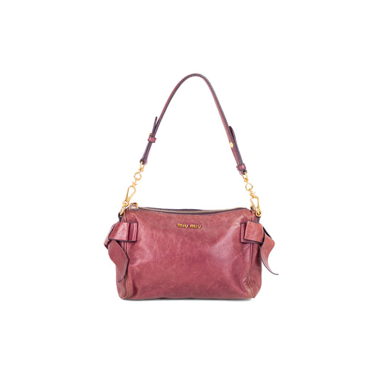 MIU MIU lavender leather shoulder bag