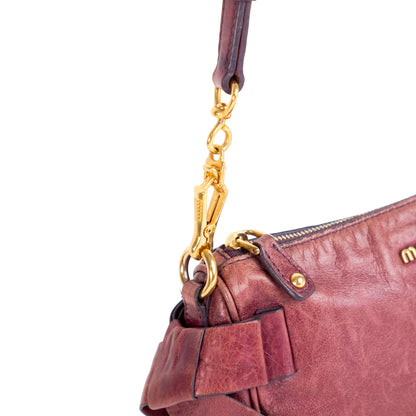MIU MIU lavender leather shoulder bag