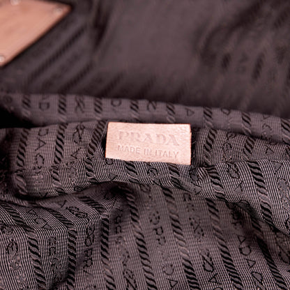 PRADA brown gradient leather hobo bag