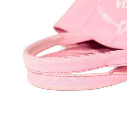 PRADA pink denim canapa tote