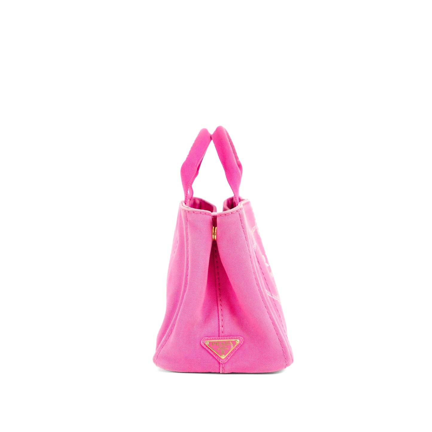 PRADA pink denim mini canapa tote