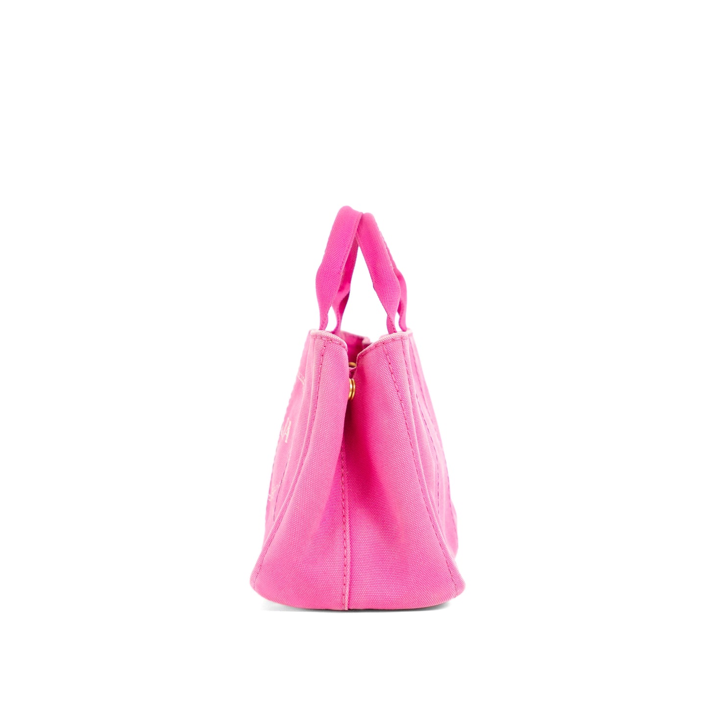 PRADA pink denim mini canapa tote