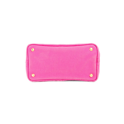 PRADA pink denim mini canapa tote