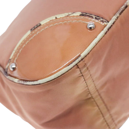 PRADA tessuto nylon vernice hobo cipria