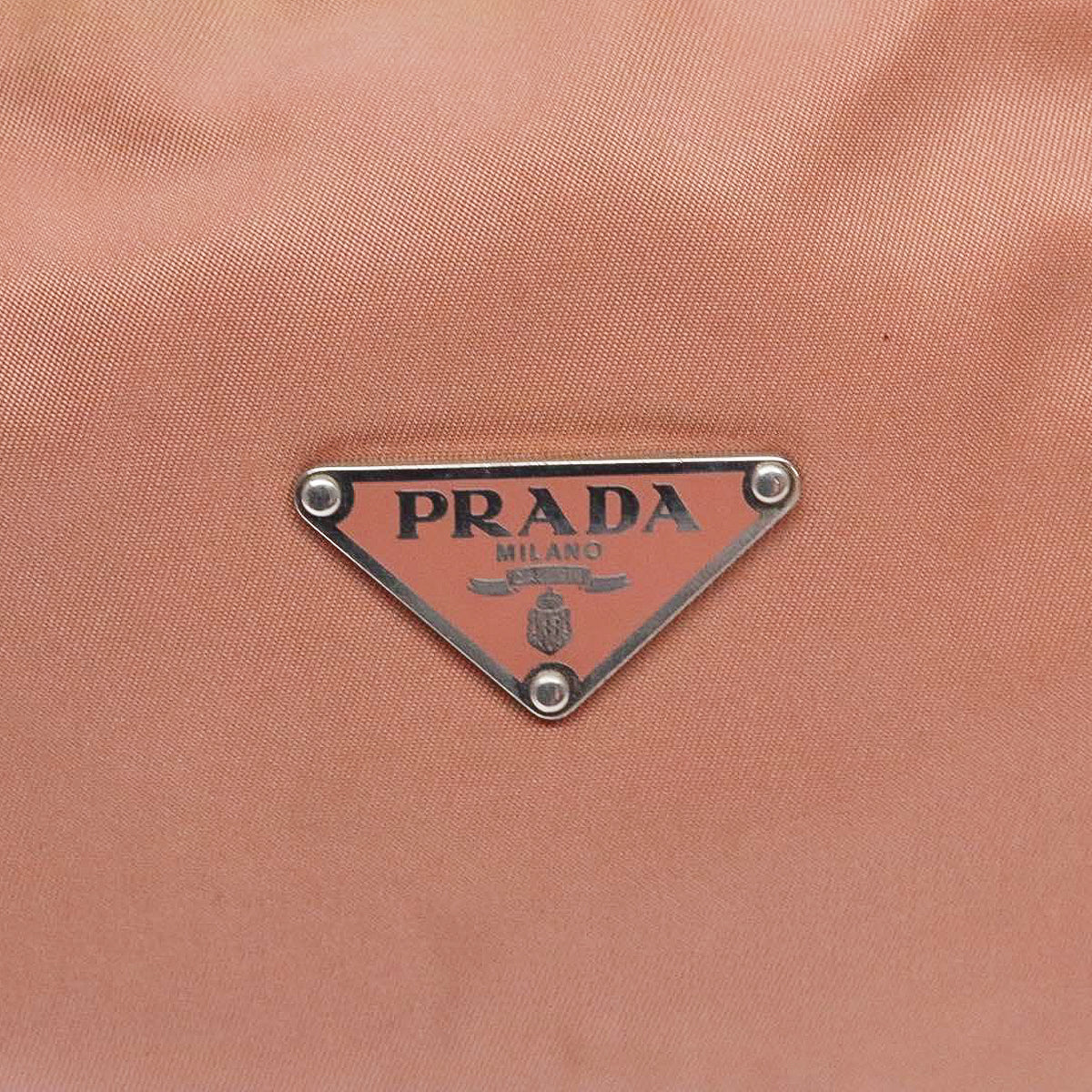 PRADA tessuto nylon vernice hobo cipria