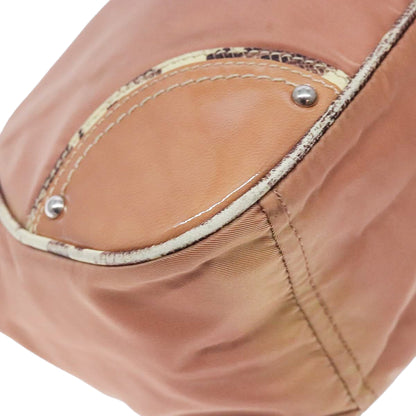 PRADA tessuto nylon vernice hobo cipria