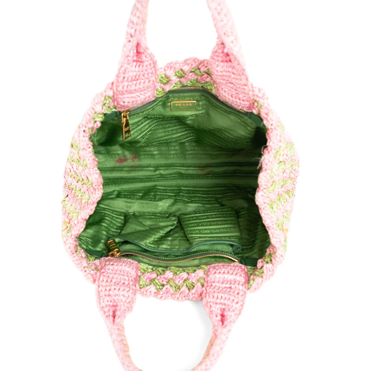PRADA raffia canapa tote