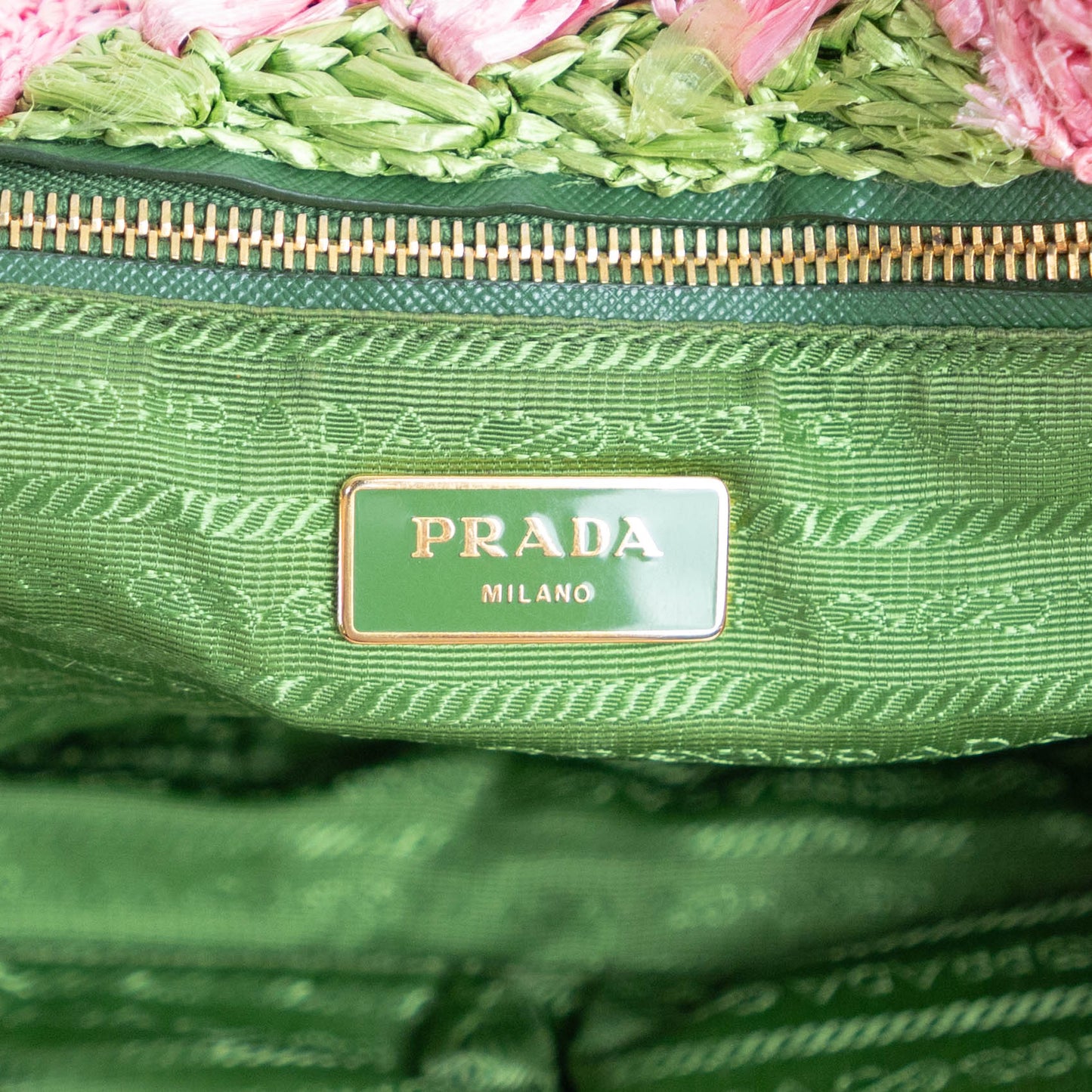 PRADA raffia canapa tote