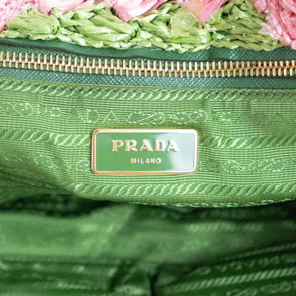PRADA raffia canapa tote