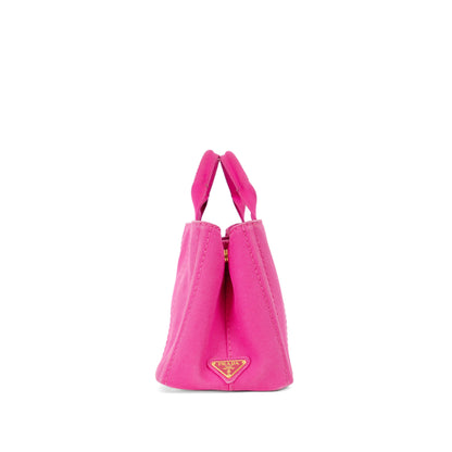 PRADA pink denim mini canapa tote