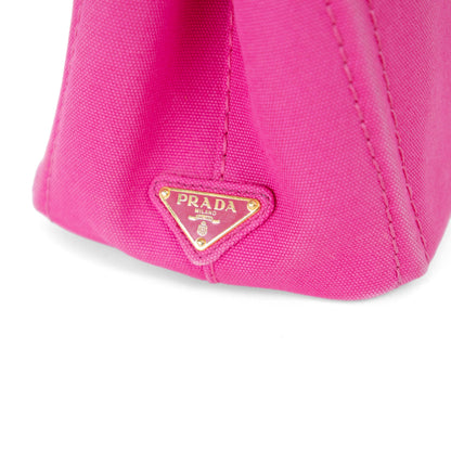 PRADA pink denim mini canapa tote