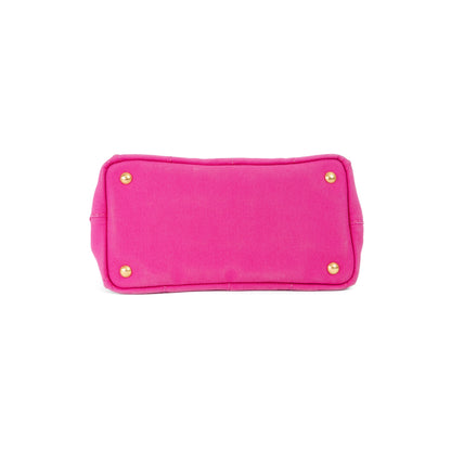 PRADA pink denim mini canapa tote