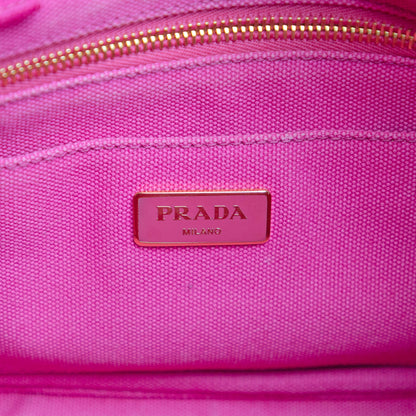 PRADA pink denim mini canapa tote