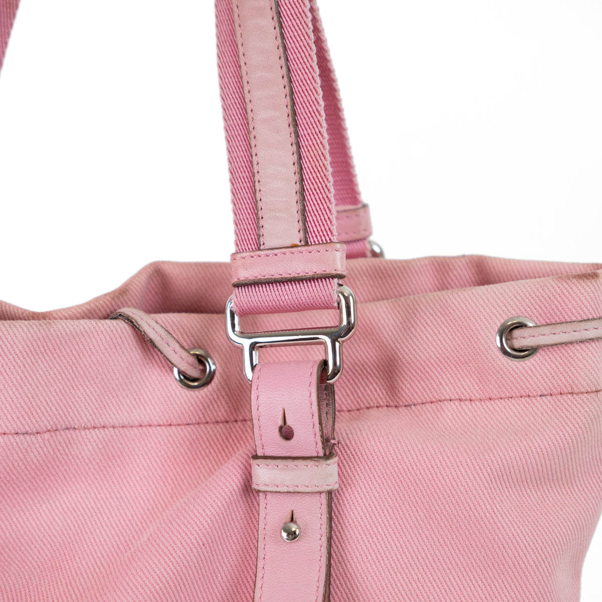 YSL pink canvas tote